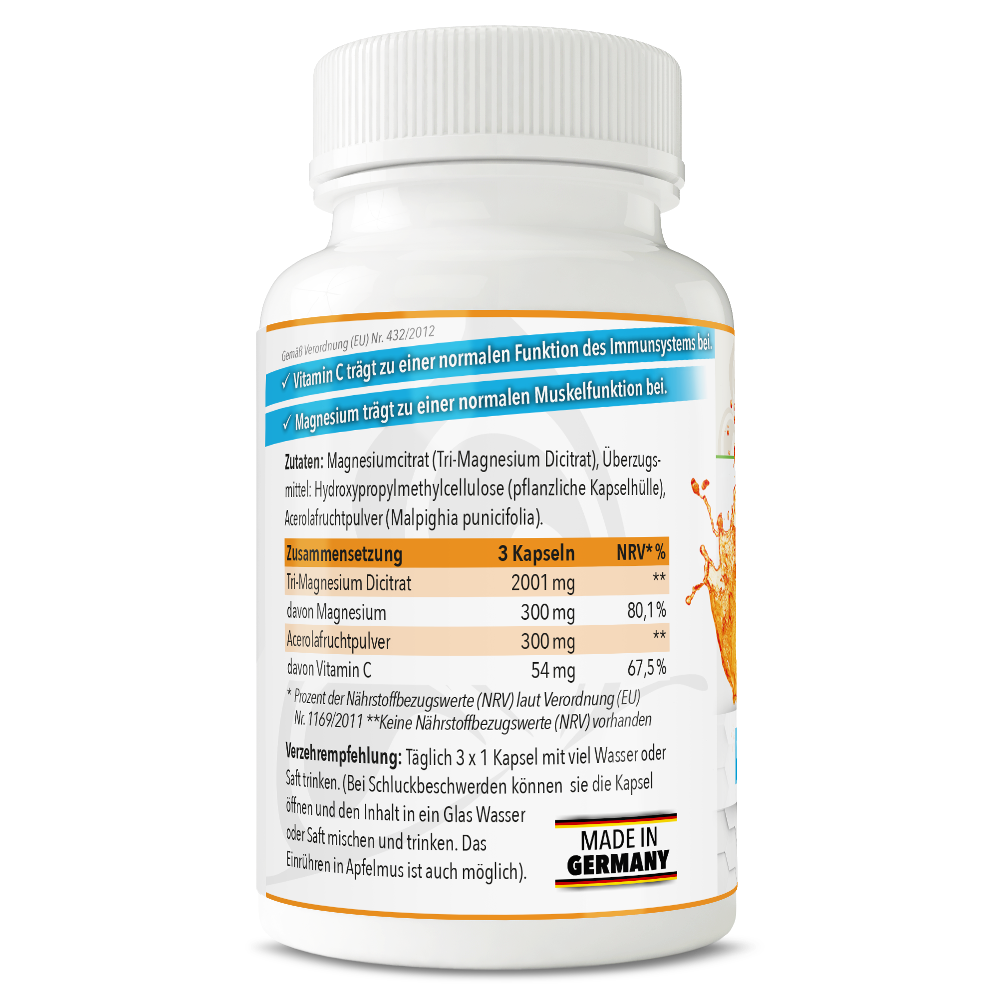MAGNECEROLA® - Magnesium und Vitamin C mit Acerolafruchtpulver