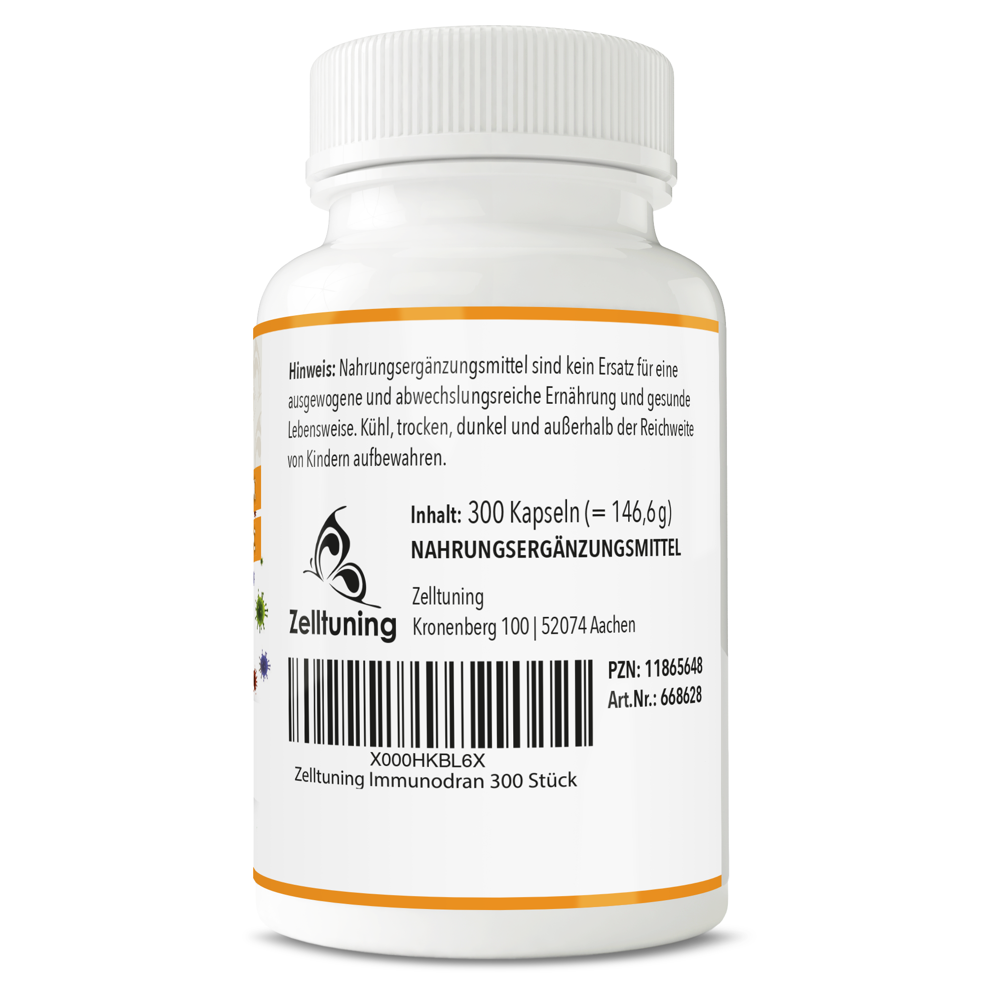 Immunodran Vitamin C Komplex mit Zink - 300 Kapseln