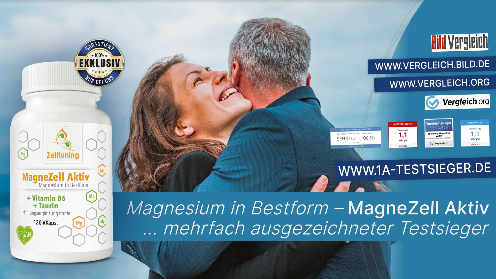 MagneZell Aktiv - 6 FACH Magnesium Komplex hochdosiert